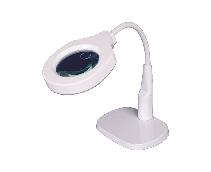 LAMPA BIURKOWA LED SMD Z LUPĄ 90mm 3D+8D 6W
