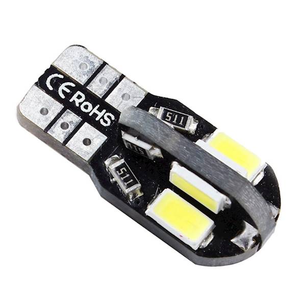 ŻARÓWKA LED 12V T10 0.7W CANBUS BIAŁA 