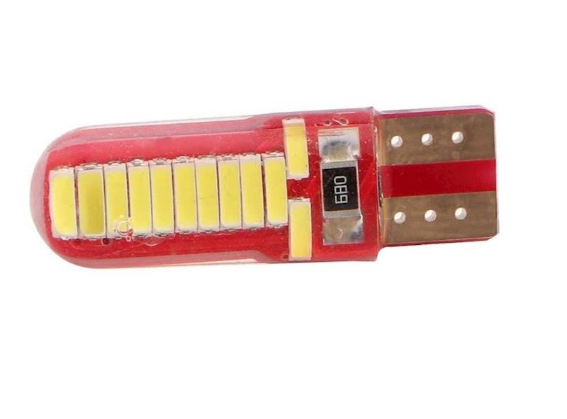 ŻARÓWKA LED 12V T10 1.7W IP65 BIAŁA 