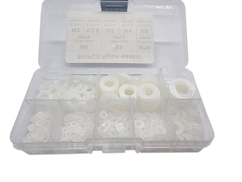 ZESTAW 500szt PODKŁADEK PLASTIK. BIAŁYCH M2-M10