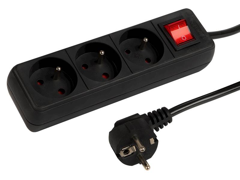 PRZEDŁUŻACZ SIECIOWY 3m 3-GNIAZDA 3x1,5mm + WYŁ.