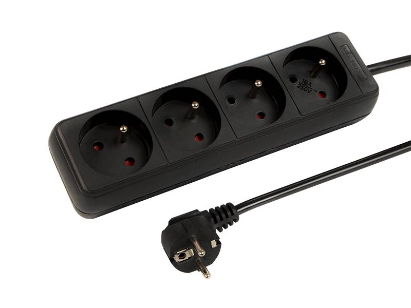 PRZEDŁUŻACZ SIECIOWY 3m 4-GNIAZDA 3x1,5mm