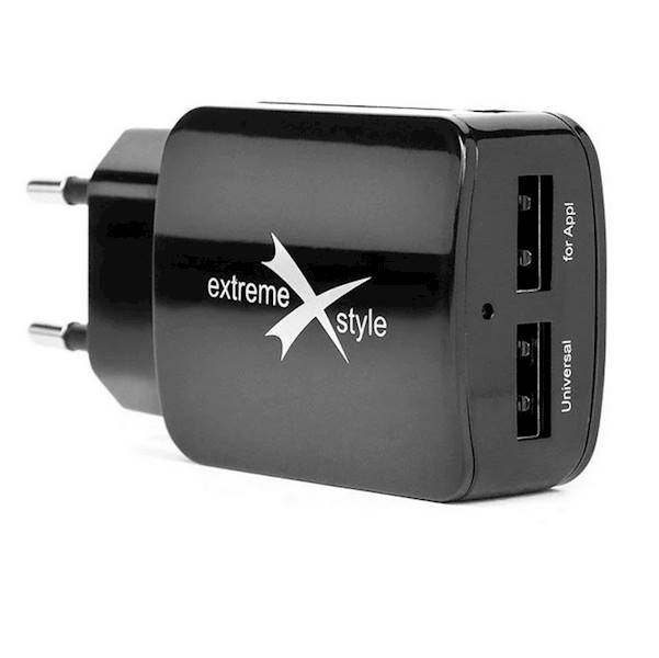ŁADOWARKA SIECIOWA EXTREME 2xUSB 3,1A TC31U2