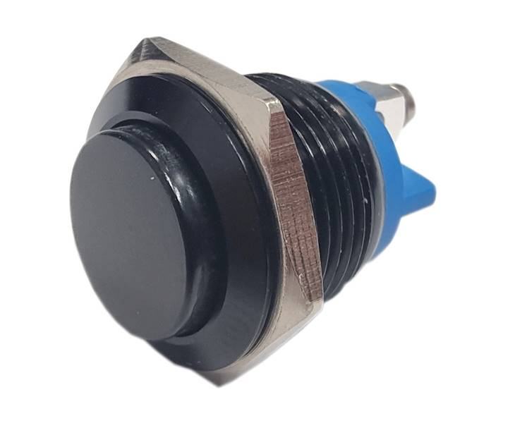PRZYCISK PBWB-16BKS CZARNY MONO OKR 2A 250V WYST.