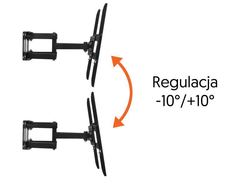 UCHWYT ŚCIENNY DO LCD 23-65'' Z REG. 2 RAMIONAMI 
