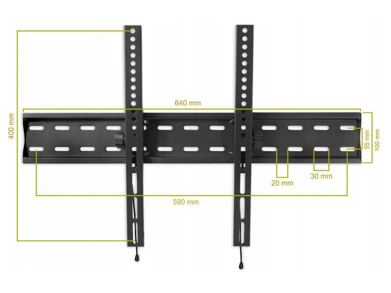 UCHWYT ŚCIENNY DO LCD 32-75''
