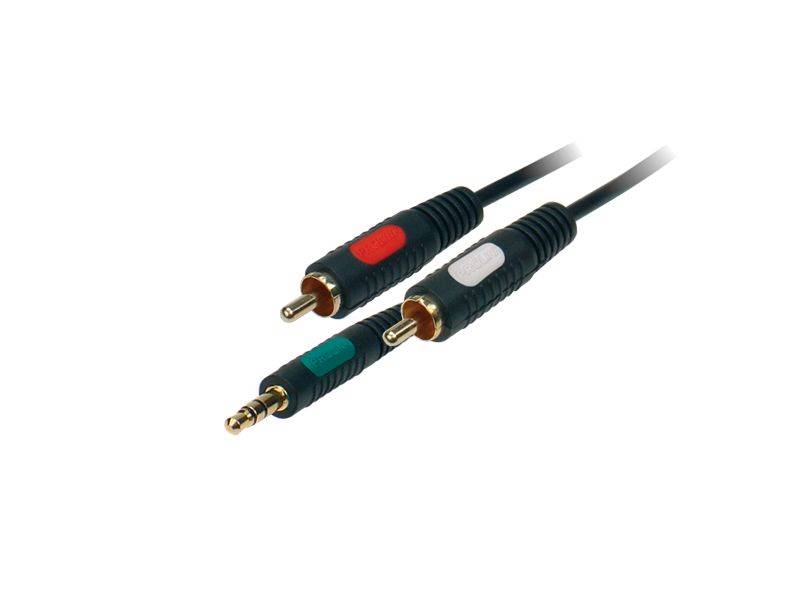 KABEL PROLINK CL 2RCA-3,5STR 5M / 2142