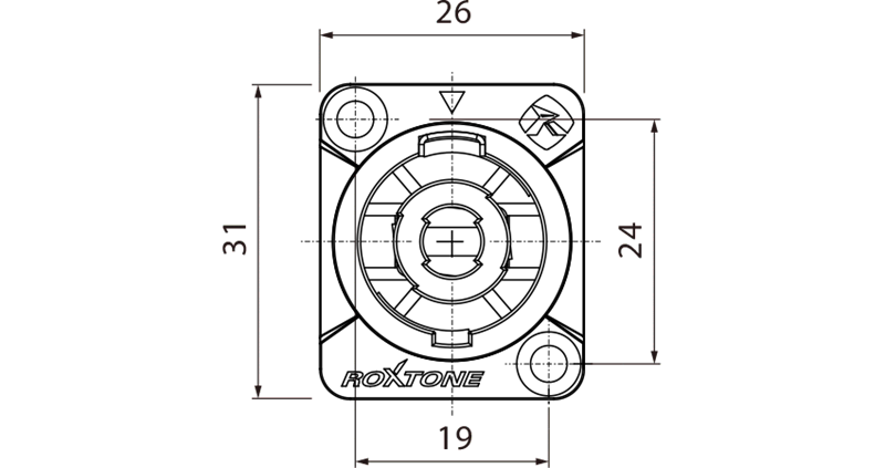 GNIAZDO TABLICOWE SPEAKON RS4MD-T
