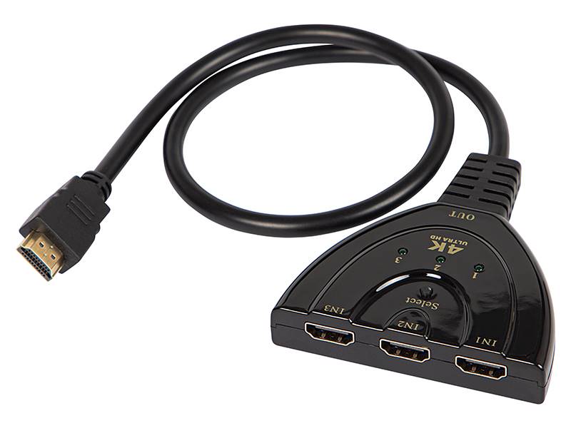 ROZGAŁĘŹNIK HDMI WTYK HDMI - 3 GNIAZDA