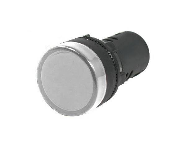 KONTROLKA LED 28mm 24V AC/DC BIAŁA