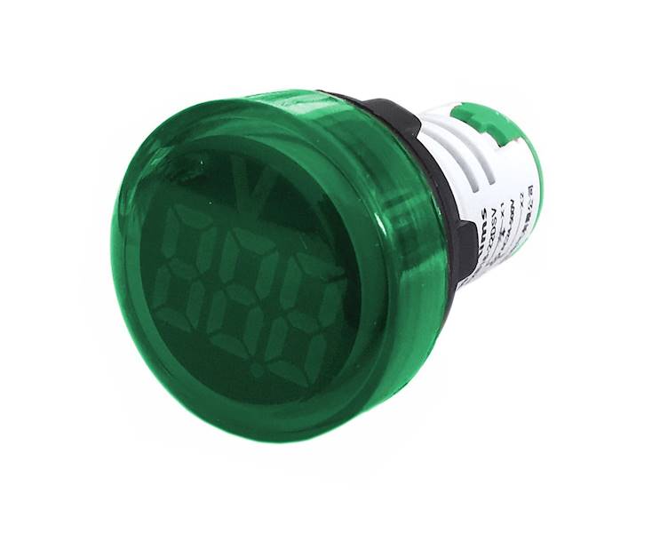 WOLTOMIERZ LED 30mm 24-500VAC ZIELONY