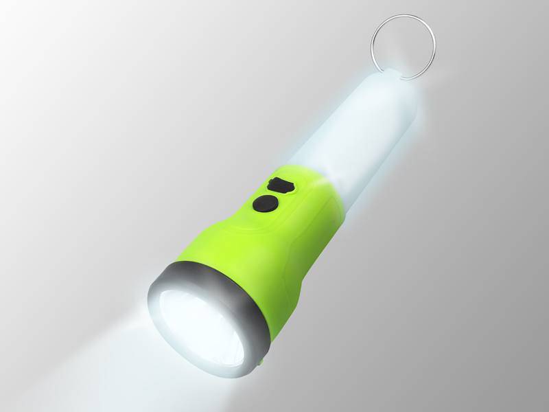 LATARKA RĘCZNA 2W LED + 1W SMD 300lm + 150lm