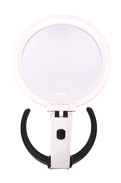 LUPA RĘCZNA ZE STOPKĄ 138mm/1,8x 25mm/5x Z PODŚW.