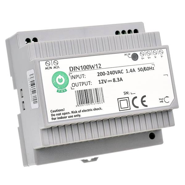 ZASILACZ NA SZYNĘ 24V/4.15A DIN100W24