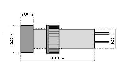KONTROLKA LED 5mm 230V AC ZIELONA