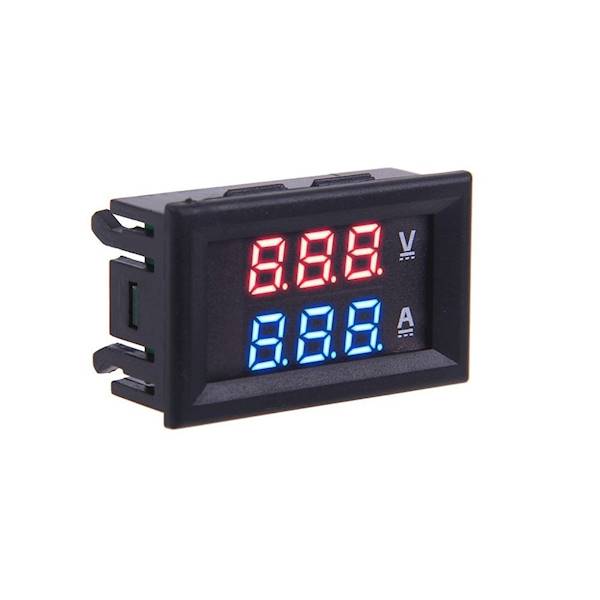 PANELOWY WOLTOMIERZ AMPEROMIERZ LED 100A RED/BLUE