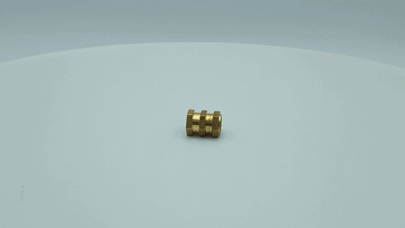 Brass insert M6x12 insert mosiężny A057