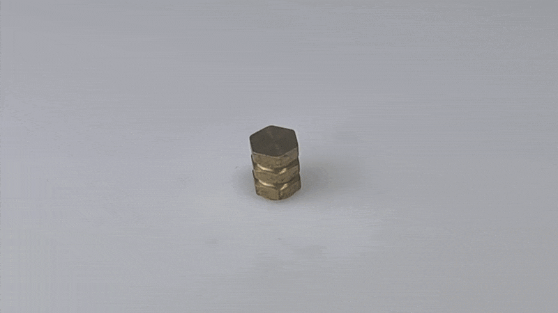 Brass insert M6x12 insert mosiężny A057