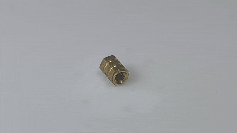 Brass insert M6x12 insert mosiężny A057