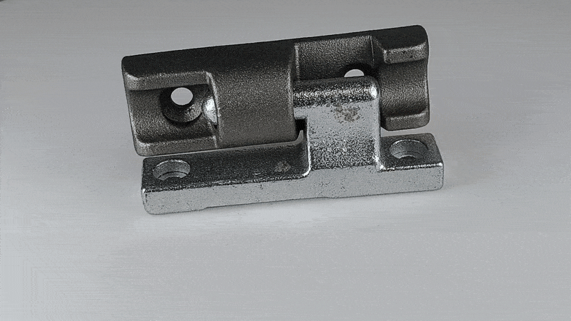 Zawias do burty aluminiowej L120 zestaw A0145