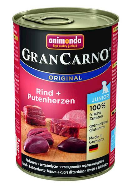 AN GRANCARNO 400G JUNIOR WOŁ. SERCA INDYKA