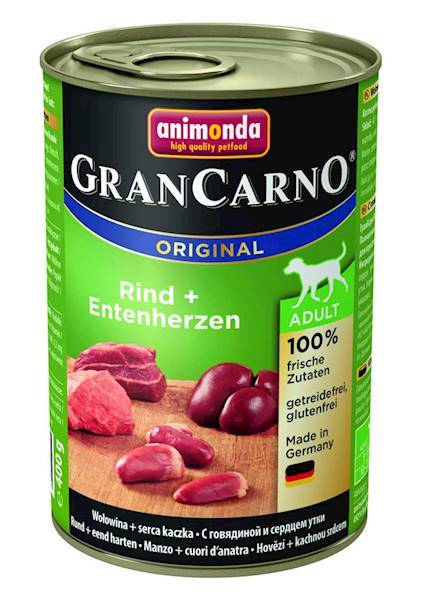 AN GRANCARNO 400G WOŁOWINA, KACZE SERCA