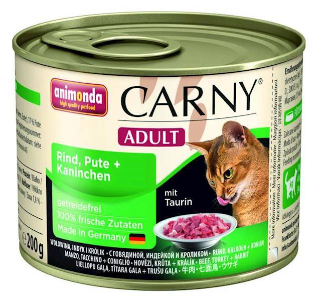 AN CARNY 200G WOŁ., INDYK, KRÓLIKIEM