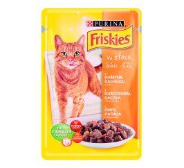 FRISKIES SASZETKA 85G KURA W SOSIE  DLA KOTA