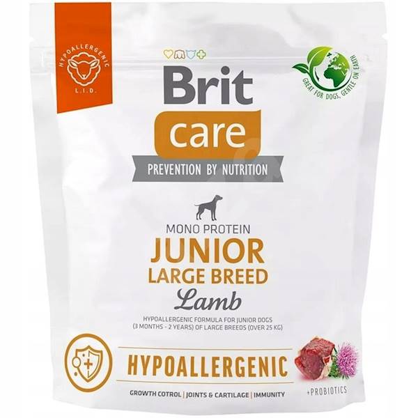 BRIT CARE 1KG HYPO JUNIOR LB LAMB 