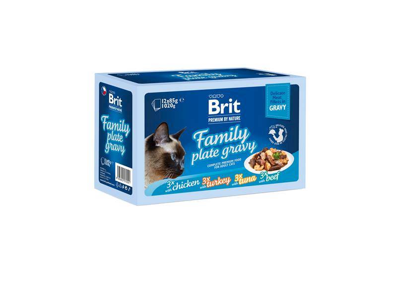 BRIT SASZETKA 12x85G FAMILY PLATE MULTIPACK SOS