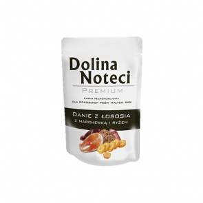 DOLINA DANIE PIES 100G ŁOSOŚ Z MARCHEWKĄ I RYŻEM