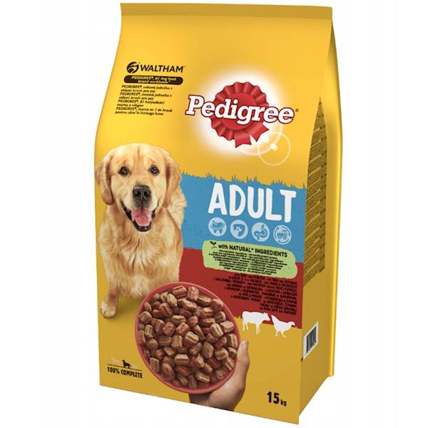 PEDIGREE ADULT 12KG WOŁOWINĄ 10-25KG