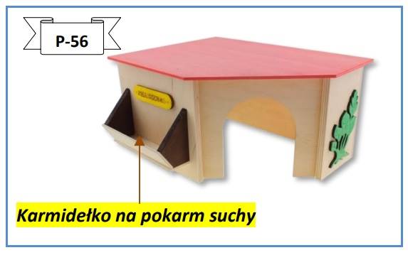PINO DOMEK DLA SZYNSZYLA NAROŻNY 28,5 x 21,5 x 17,