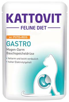 ZG KATTOVIT 85G GASTRO INDYK RYŻ DIETA DLA KOTÓW