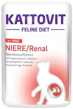 ZG KATTOVIT 85G NIERE/RENAL WOŁOWINA DIETA DLA KOT