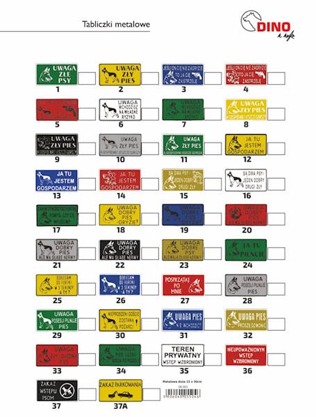 DINO TABLICZKA MET. DUŻA 