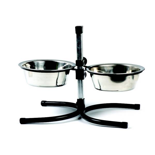 DG STOJAK MET.SKŁADANY+2MISKI MET. 4,0L