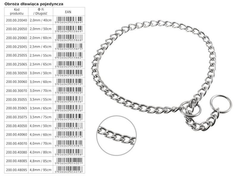 DINO OBROŻA MET.2,0/60 DŁAWIĄCA POJEDYŃCZA