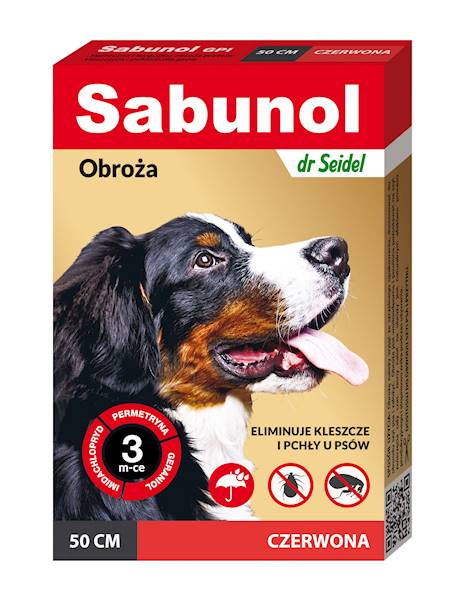 DR SABUNOL OBROŻA 50CM P/P SZARA/CZERWONE 
