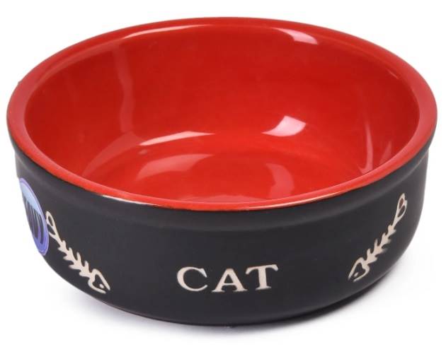 NB MISKA CERAMICZNA KOT 13,5x5CM CZARNA 