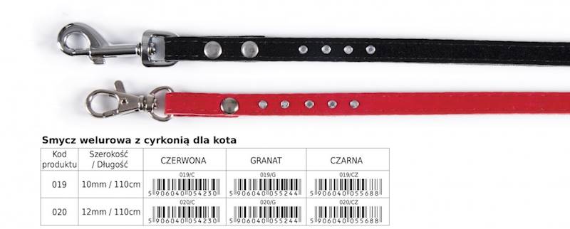 DINO SMYCZ Z CYRKONIĄ DLA KOTA 12MM