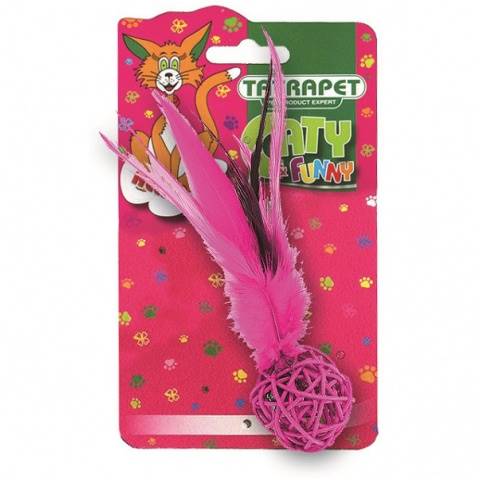 TAT ZABAWKA DLA KOTA SZNUR + PIÓRKA