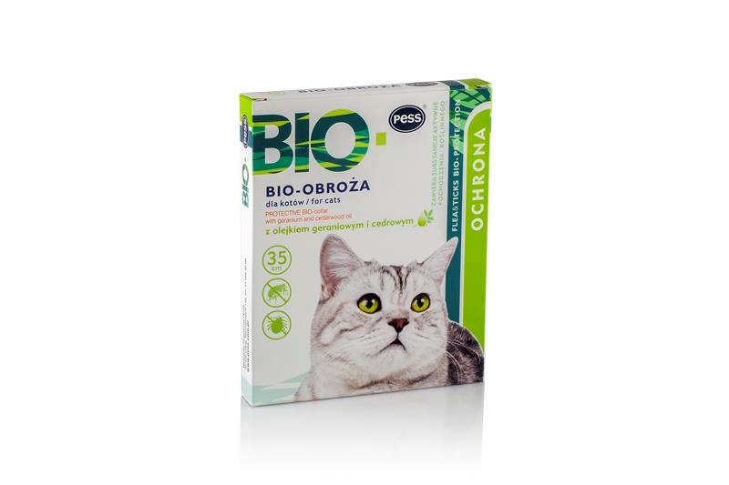 PESS OBROŻA BIO Z OLEJKIEM GERANIOWYM DLA KOTA 35C