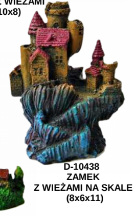 DELFIN ZAMECZEK Z WIEŻAMI NA SKALE 8x6x11