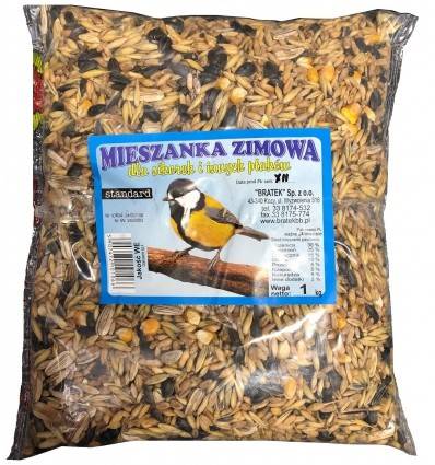BRATEK MIESZANKA ZIMOWA DLA MAŁYCH PTAKÓW 1KG