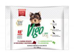 VIGO PIES 4x100G SASZETKA WOŁOWINA, JAGNIĘ
