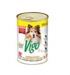VIGO PIES 415G KONSERWA KURA+KACZKA, WOŁOWINA