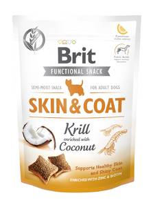 BRIT CARE DOG FUNCTIONAL SNACK SKIN&COAT KRIL 150G