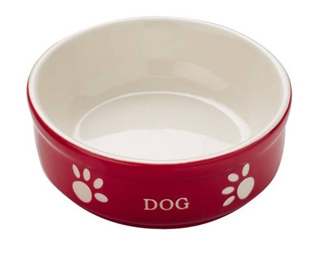 NB MISKA CERAMICZNA 12CM CZERWONA PIES