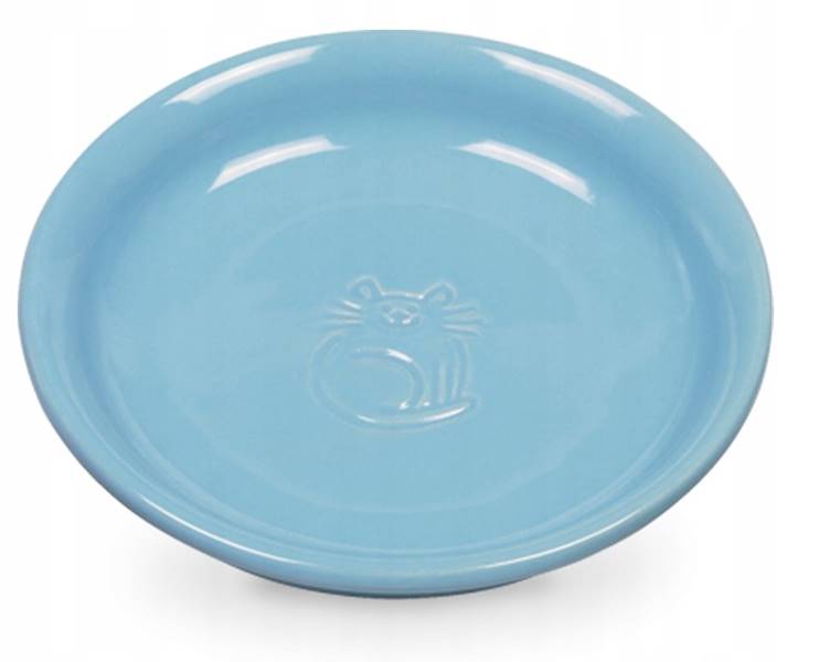 NB TALERZYK CERAMICZNA KOT 14x2 BŁĘKITNA
